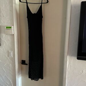 Elegant vintage Black Women's beaded Dress